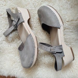 Sandgrens Clogs | Gray Low Heel